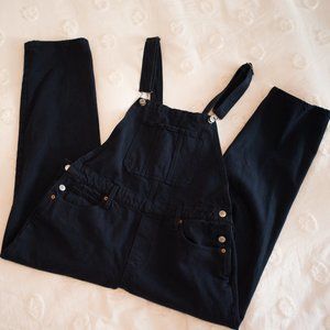 Lucky Brand Navy Denim Boyfriend Overalls